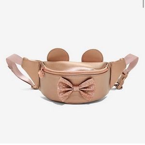EUC Loungefly Disney Minnie Mouse Rose Gold Fanny Pack